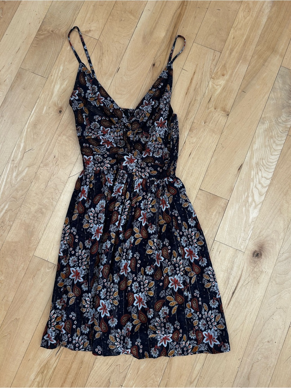 Floral Print Spaghetti-Strap Summer Dress